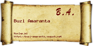 Buzi Amaranta névjegykártya